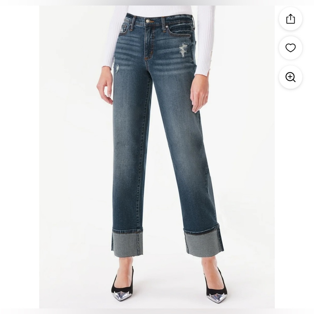 Dark Blue SCOOP Crop Denim Jeans